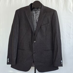 Arnold Brant Two-Button Pinstripe Sport Coat Charcoal Grey 46L